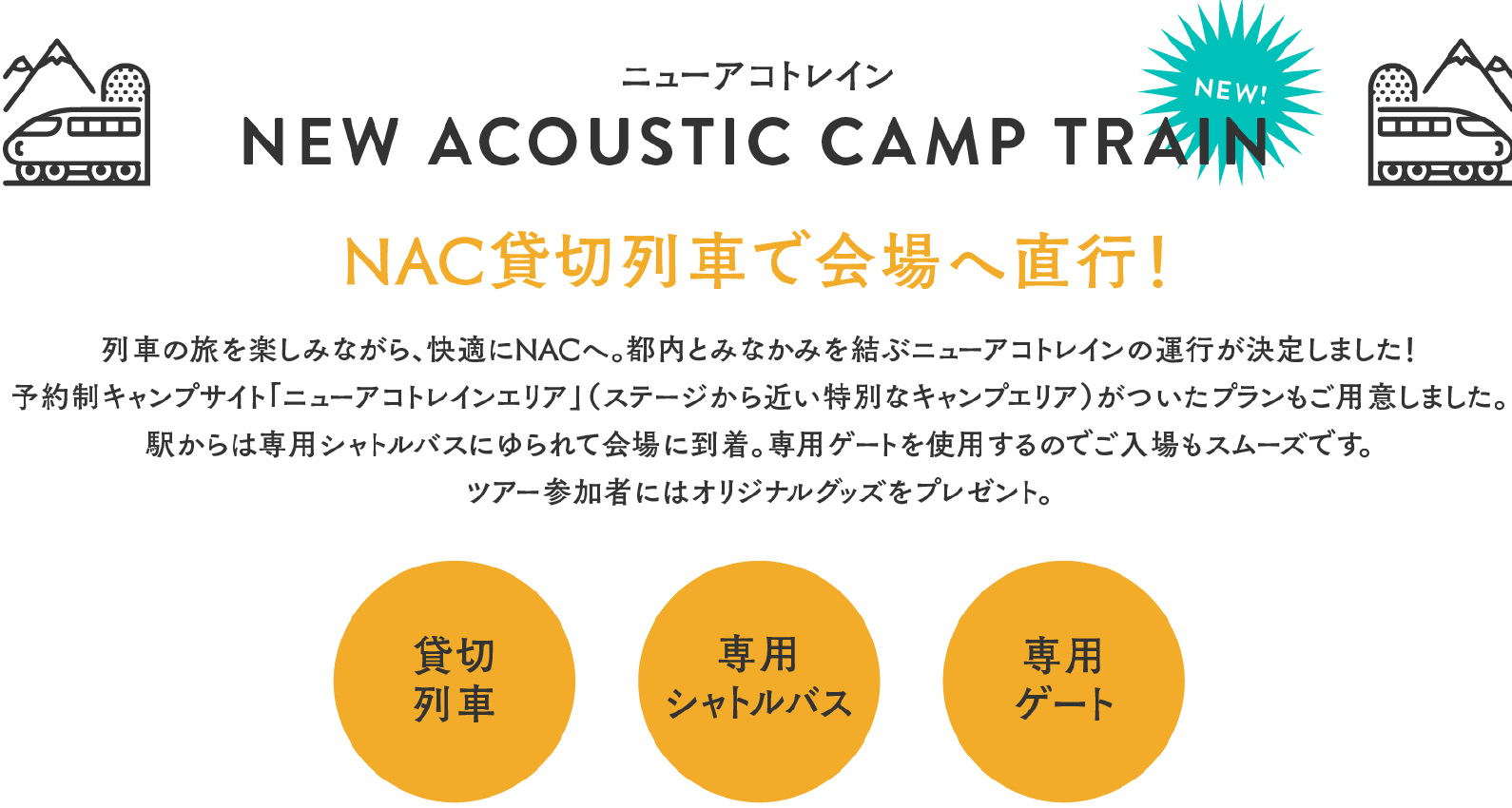 NEW ACOUSTIC CAMP TRAIN